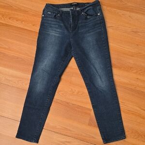 Nine West Dark Blue Women’s Gramercy Skinny Ankle Jeans Size 8